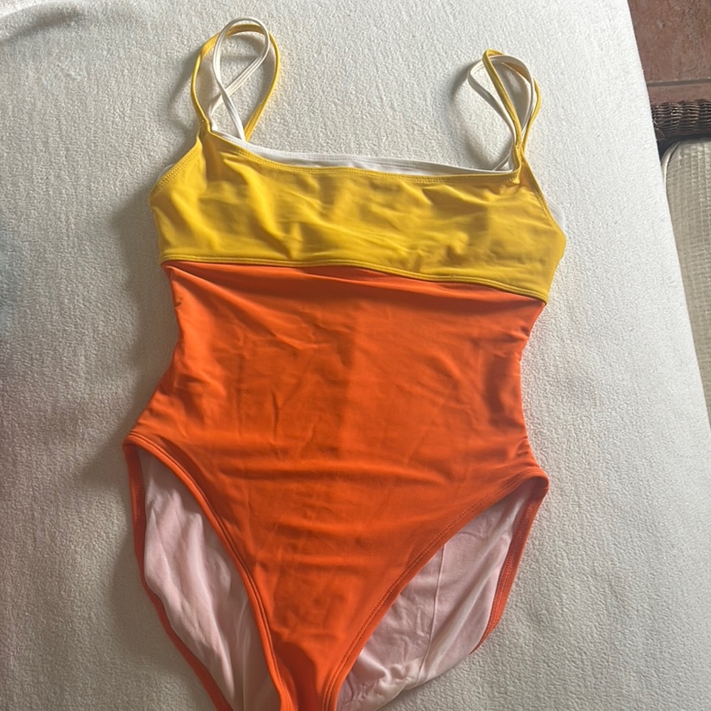 Anne Cole Yellow and White Swimwear